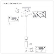 Lámpara colgante moderna de cilindro de vidrio ahumado, 1/4 luces E27