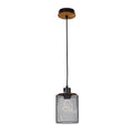 Lámpara colgante industrial de malla cilíndrica, 1/4 luces E27 regulables