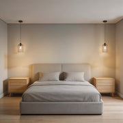 Lámpara colgante industrial de malla cilíndrica, 1/4 luces E27 regulables
