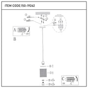 Lámpara colgante industrial de malla cilíndrica, 1/4 luces E27 regulables