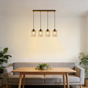 Lámpara colgante industrial de malla cilíndrica, 1/4 luces E27 regulables