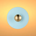 Aplique LED moderno circular con detalle dorado, blanco/rosa/azul, 6W, 3000K