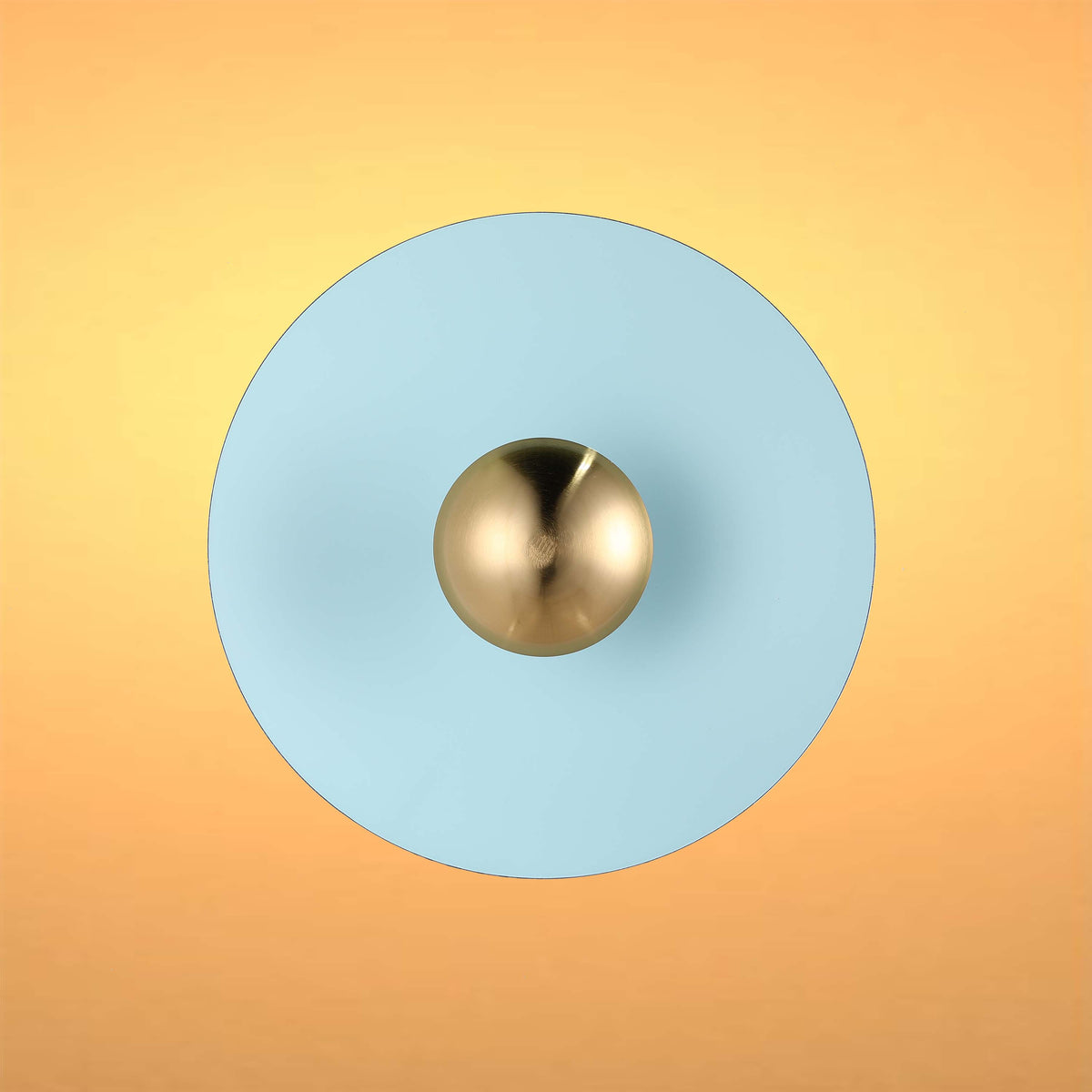 Aplique LED moderno circular con detalle dorado, blanco/rosa/azul, 6W, 3000K