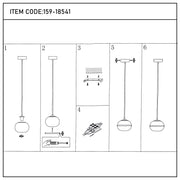 Lámpara colgante de lujo de latón y vidrio transparente acanalado, G9 regulable
