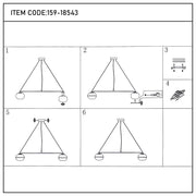 Lámpara colgante de lujo de latón y vidrio transparente acanalado, G9 regulable
