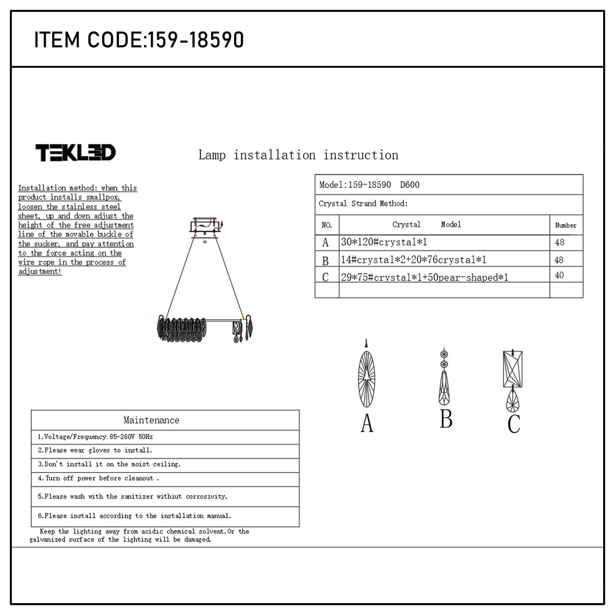 Lámpara de araña LED premium de cristal dorado regulable, control 2,4G y 3CCT