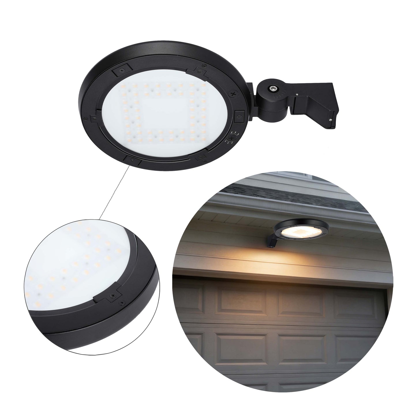 Aplique LED para poste y pared de exteriores, seleccionable entre 60W, 80W y 100W, con 3 temperaturas de color.