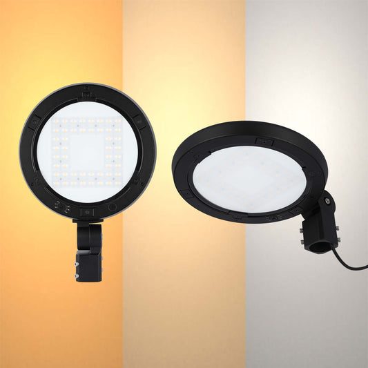Aplique LED para poste y pared de exteriores, seleccionable entre 60W, 80W y 100W, con 3 temperaturas de color.