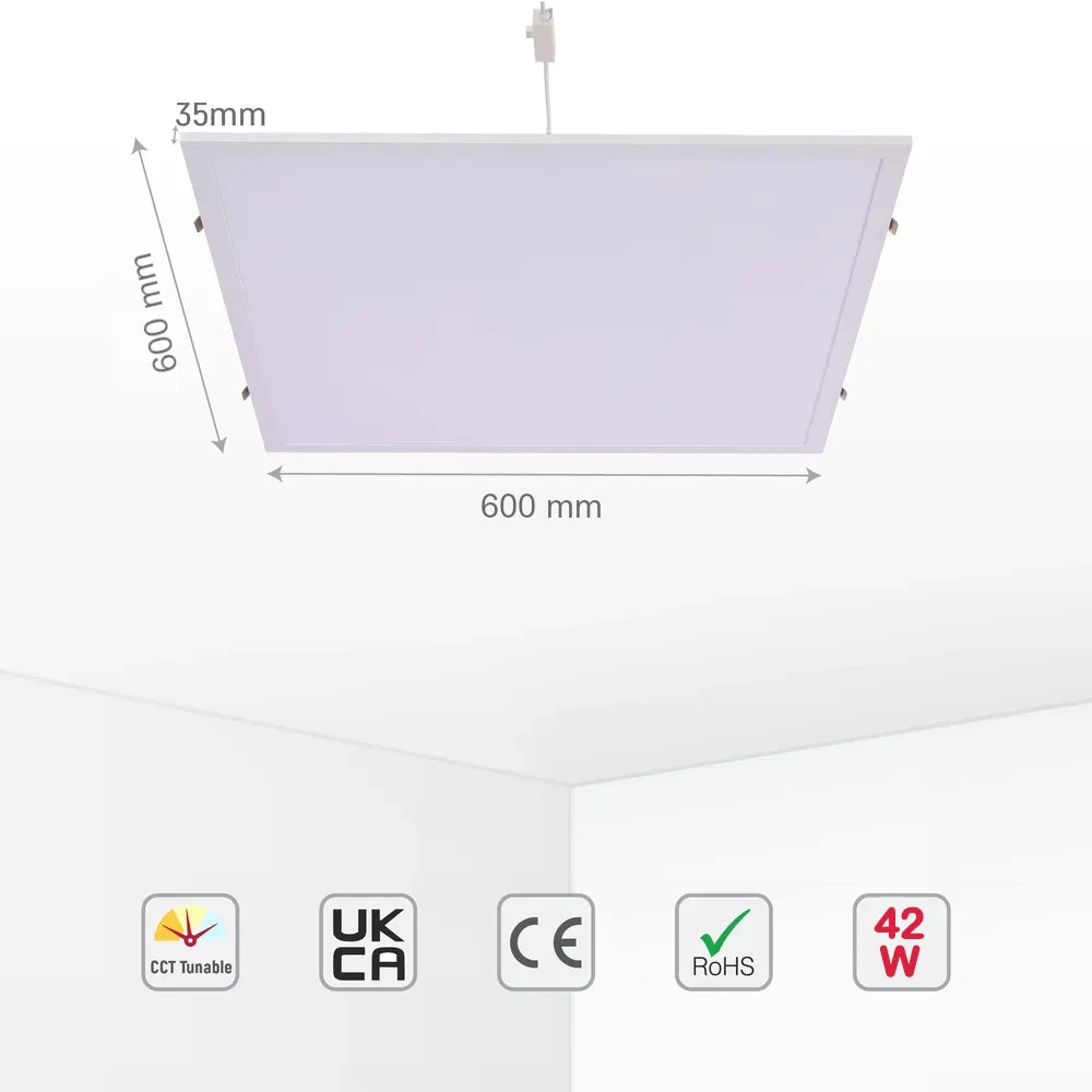 Panel LED tipo BACKLIT 3CCT 2x2 de 42 Watts (TEKLED)