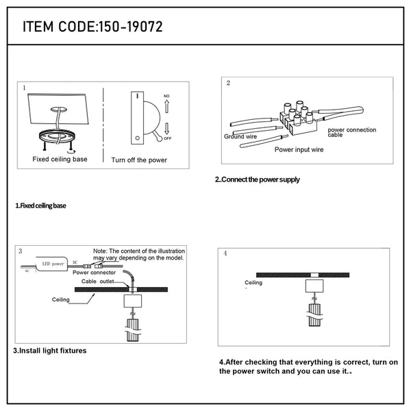 Manual de usuario para Acorn LED Colgante Downlight con Efecto de Iluminación de Covado 10W Luz Cálida-150-19072