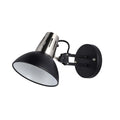 Lámpara de pared negra ajustable con interruptor en línea