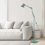 Lámpara de pie ajustable con brazo extensible y pantalla de acero - Portalámparas E27, regulable