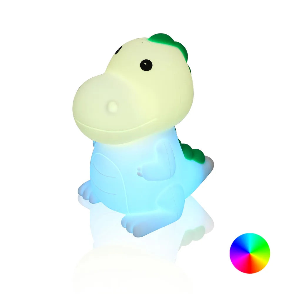 Lámpara Nocturna TEKLED Adorable Luz Nocturna LED Recargable con Temporizador y Opciones de Cambio de Color-Dino-130-03776