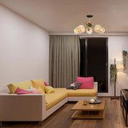 Interior application of Amber Eclipse Semi-Flush Ceiling Light | TEKLED 159-17983
