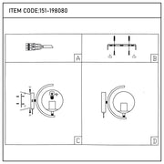 Aplique de Pared Moderno con Globo de Vidrio, Cuerpo Metálico Dorado y Cromado en Forma de Media Luna, Portalámparas E27