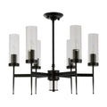 Lámpara de Araña TEKLED de Vidrio Acanalado Americano Lámpara de Techo-Negro-159-18226