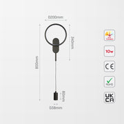 Aplique de pared de luz dual para espacios modernos, perfecto para salones y pasillos con un estilo contemporáneo y minimalista.