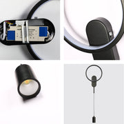 Aplique de pared Cosmoring con luz dual, perfecto para ambientes modernos como salas de estar o pasillos.