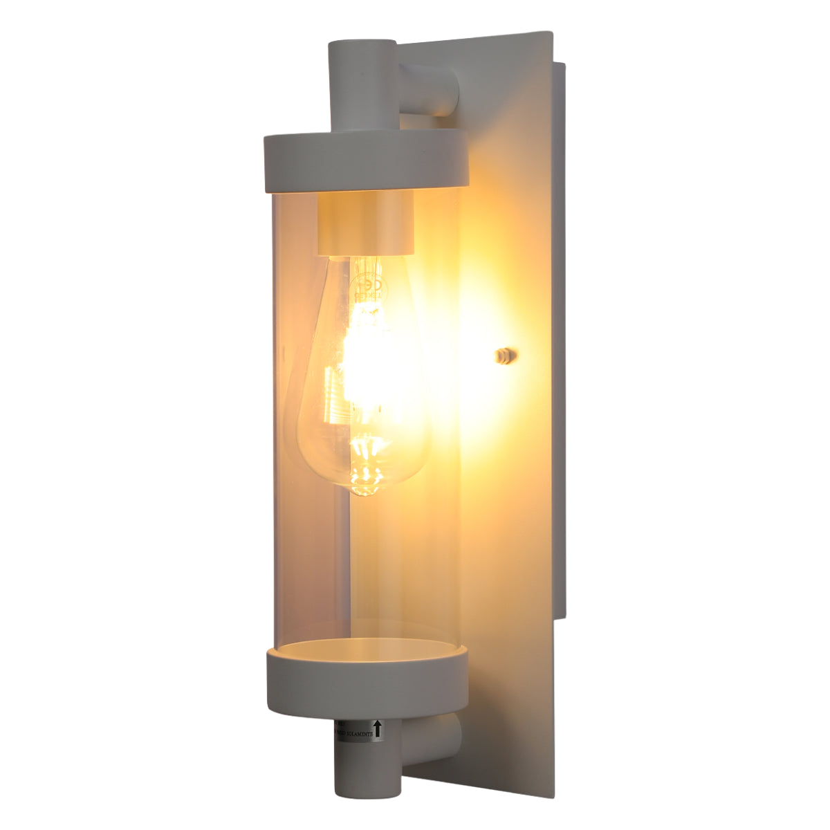 Aplique de pared de vidrio duradero y aluminio, ideal para decoraciones modernas en espacios interiores y exteriores.