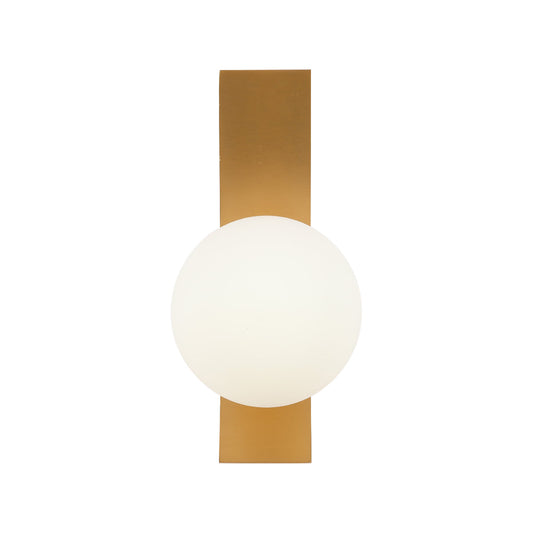 Aplique de pared moderno con diseño esférico ajustable, ideal para salas de estar con decoración contemporánea y elegante.
