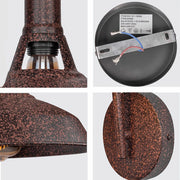 Detailed shots of Rusty Brown Metal Flat Step Downward Industrial Retro Wall Light with E27 Fitting | TEKLED 151-19590