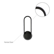 Lámpara de pared LED en tono blanco frío, ideal para salones modernos con decoración minimalista.