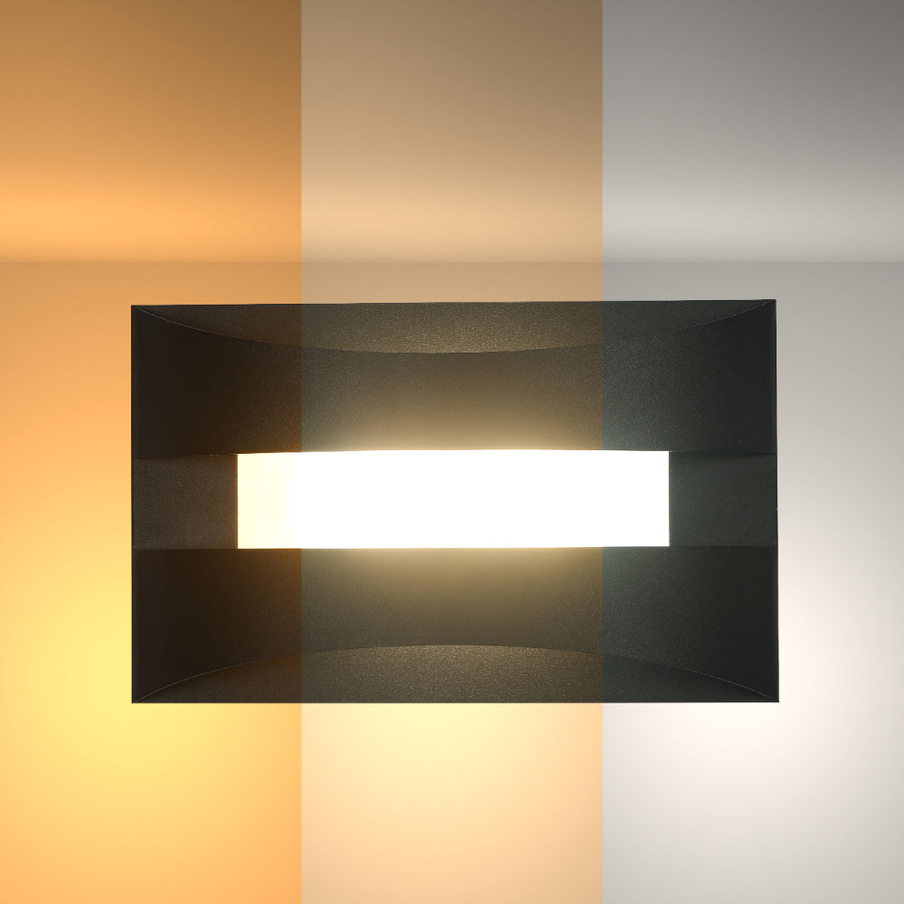 Aplique de pared LED de doble arco, perfecto para decorar espacios modernos como salas o pasillos con elegancia y funcionalidad.