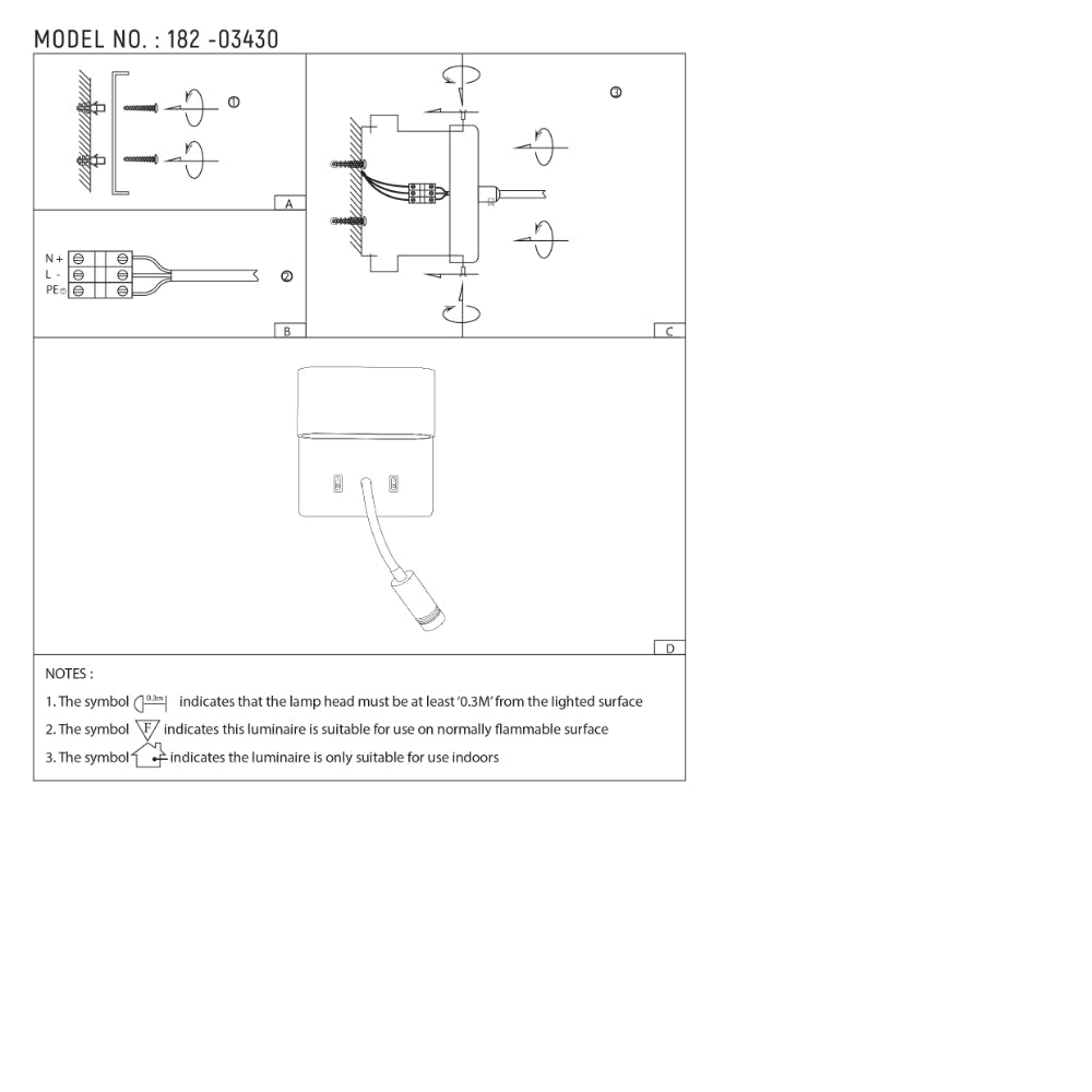 Aplique de pared LED de doble fuente con brazo regulable, ideal para dormitorios modernos, proporcionando luz de lectura adaptable.
