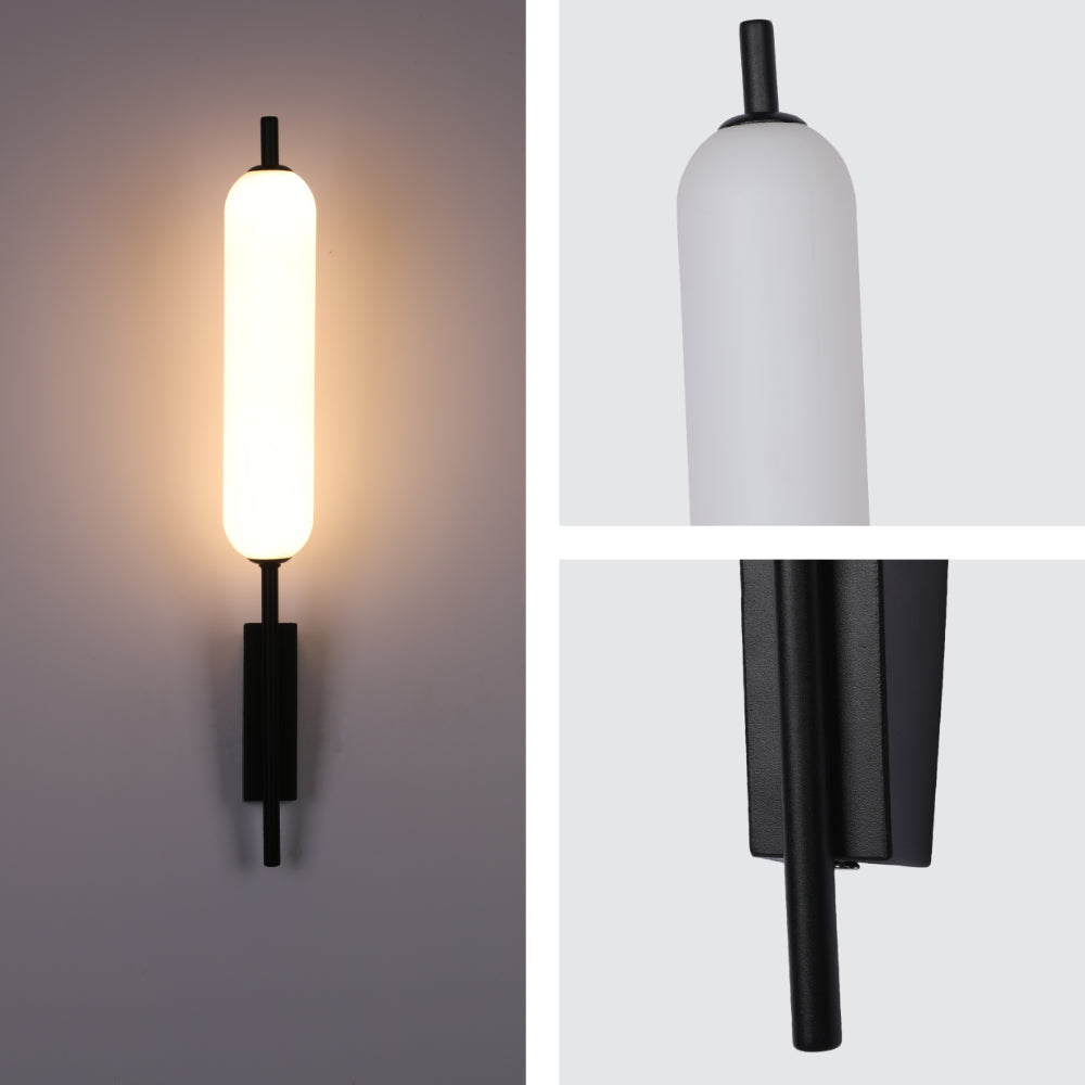 Aplique de pared LED moderno tipo juncos, perfecto para decorar salas contemporáneas con estilo natural y elegante.