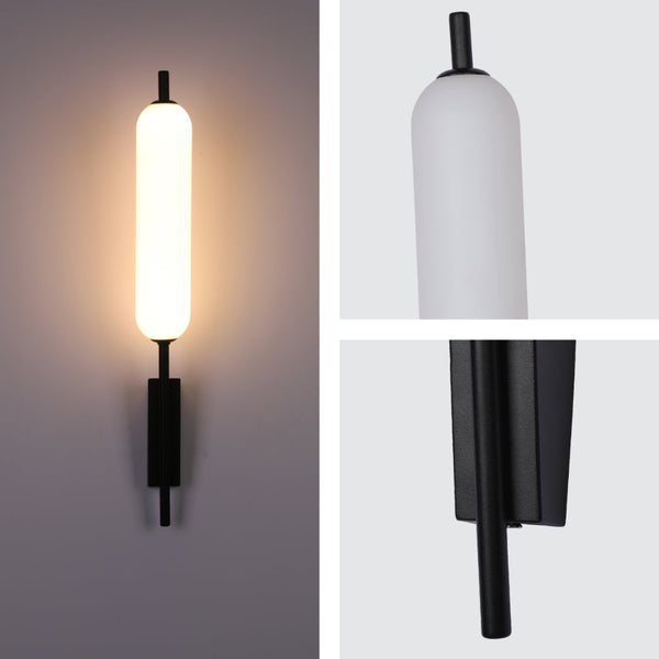 Aplique de pared LED moderno tipo juncos, perfecto para decorar salas contemporáneas con estilo natural y elegante.