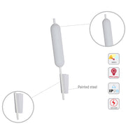 Aplique de pared LED moderno en forma de espada, ideal para ambientes contemporáneos como salones o pasillos.