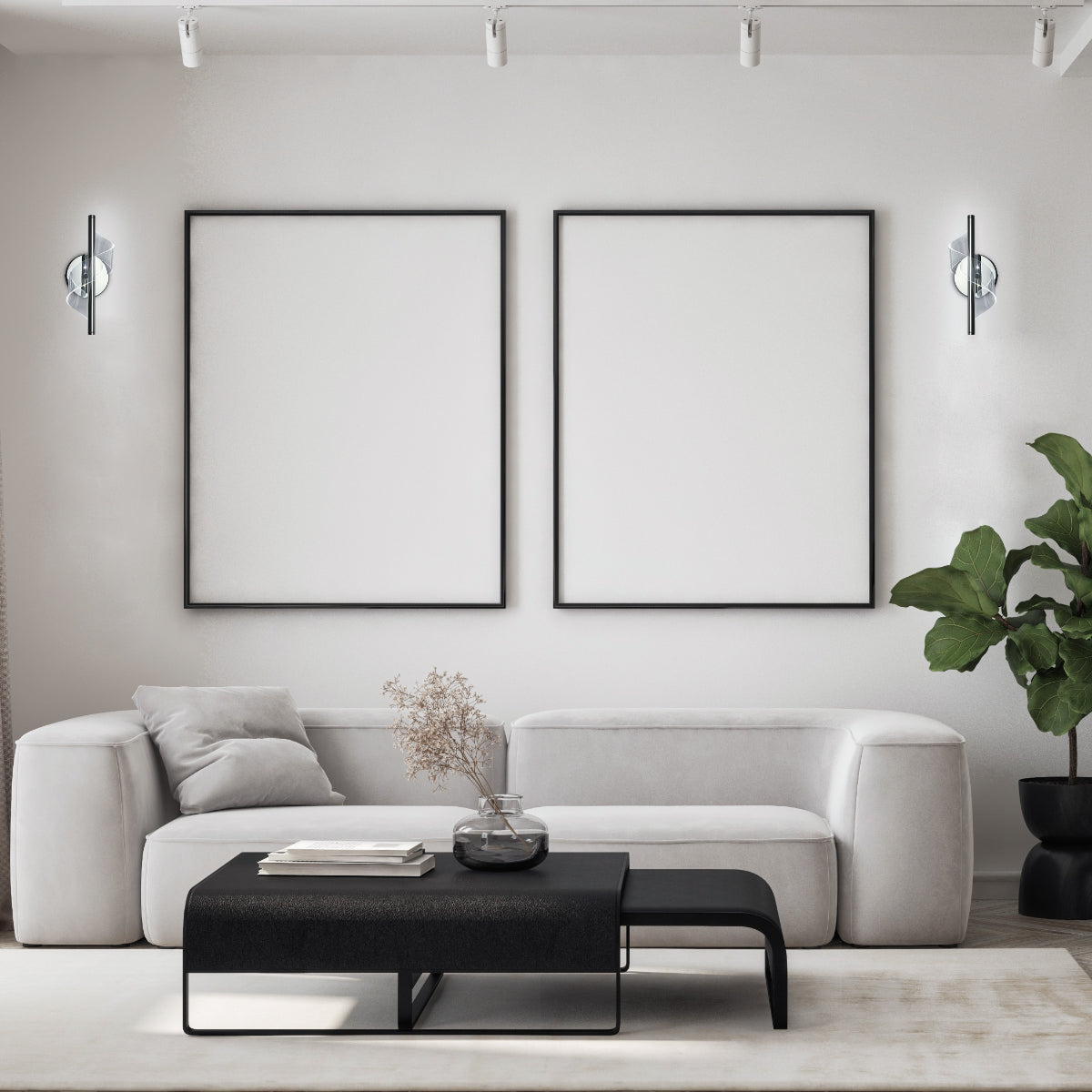 Lámpara de pared LED en espiral moderna en acción, ideal para salas contemporáneas y espacios minimalistas.