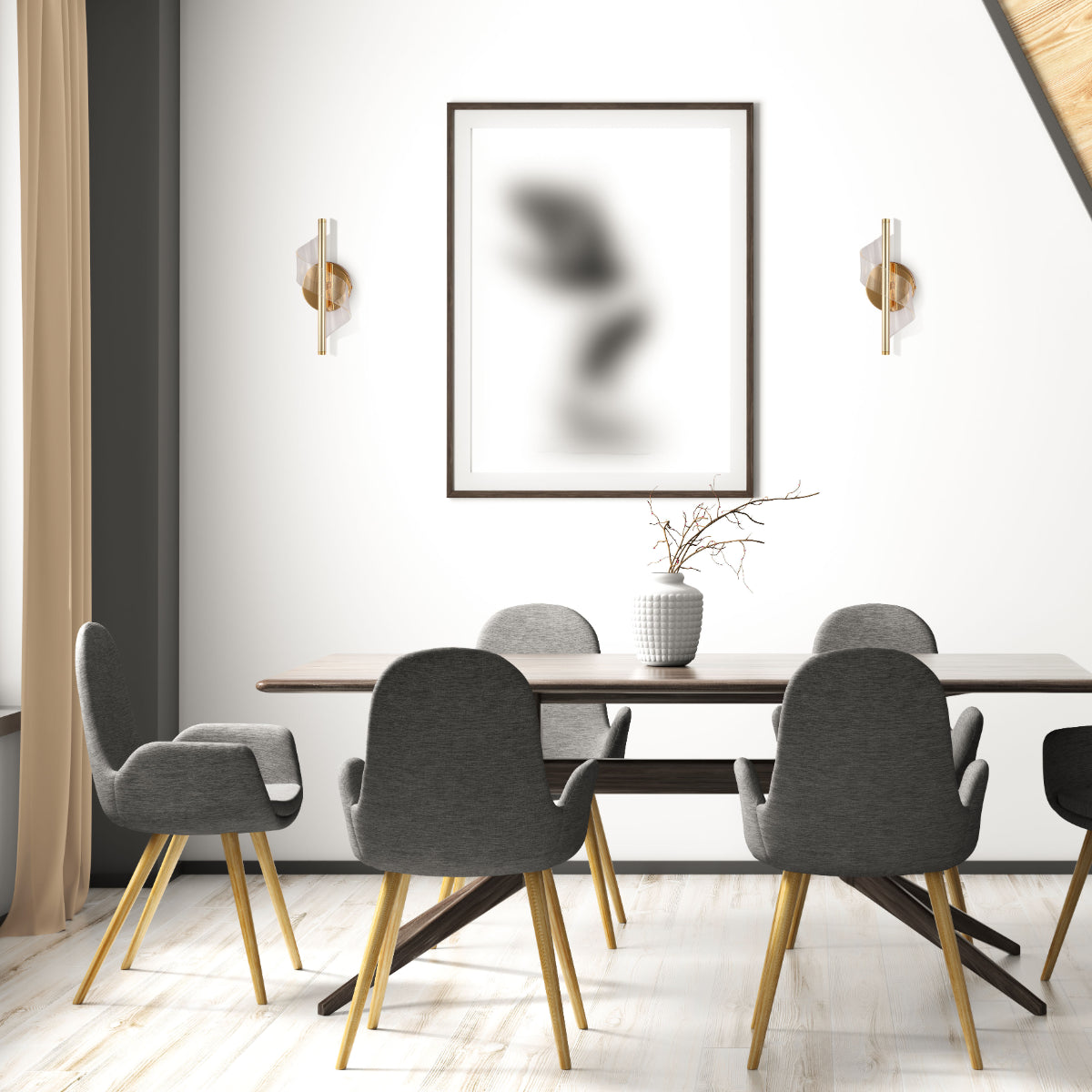 Aplique de pared LED en espiral moderna, ideal para oficinas con decoración contemporánea, creando un ambiente elegante y funcional.