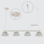 Lámpara de candelabro de malla blanca moderna, ideal para comedores con estilo contemporáneo y elegante. Perfecta iluminación ambiental.