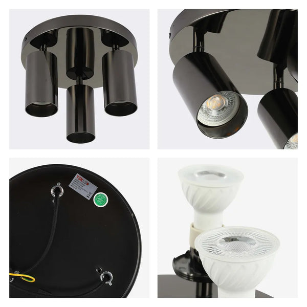Detalles del Foco Cilíndrico Astra Gris Perla GU10-172-030394