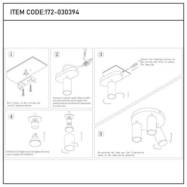 Manual de usuario para el Foco Cilíndrico Astra Pearl Grey GU10-172-030394