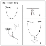 User manual for Black Chandelier 68126-C Colorful Glass 22xG9(TEKLED)-159-18292-159-18292