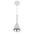 Lámpara colgante de techo de metal estilo nórdico moderno con forma de embudo, casquillo E27