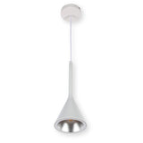Lámpara colgante de techo de metal estilo nórdico moderno con forma de embudo, casquillo E27