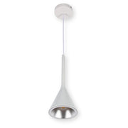 Lámpara colgante de techo de metal estilo nórdico moderno con forma de embudo, casquillo E27
