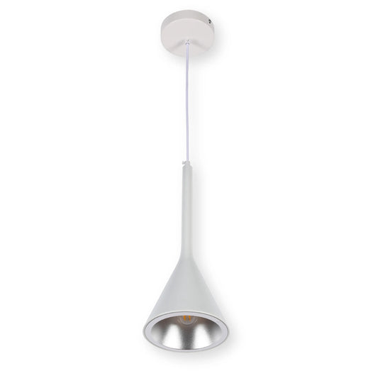 Lámpara colgante de techo de metal estilo nórdico moderno con forma de embudo, casquillo E27