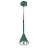 Lámpara colgante de techo de metal estilo nórdico moderno con forma de embudo, casquillo E27