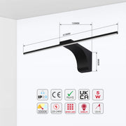 Aplique de Pared Lineal LED Negro IP20