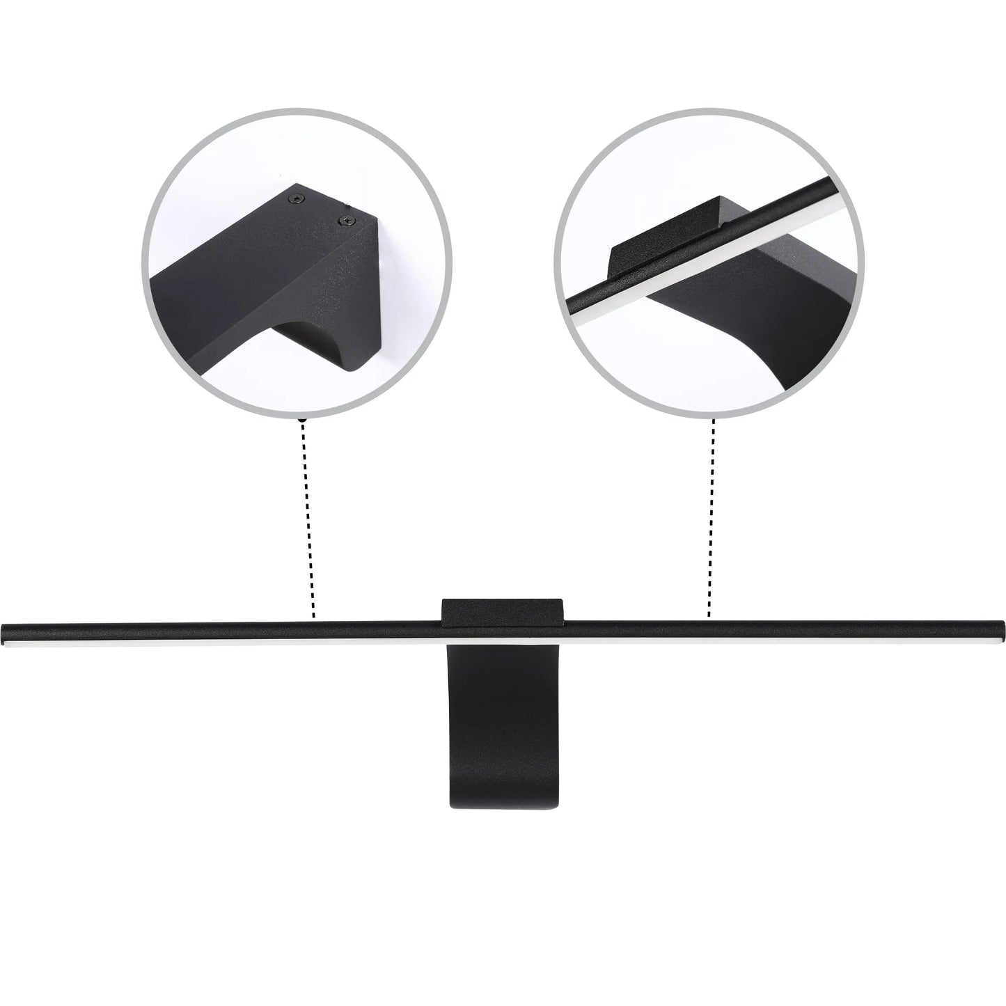 Aplique de Pared Lineal LED Negro IP20