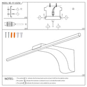 Aplique de Pared Lineal LED Negro IP20