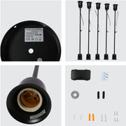 Lampara decorativa, Modelo 8610-10 10xE27 BLACK METAL (TEKLED)1sht