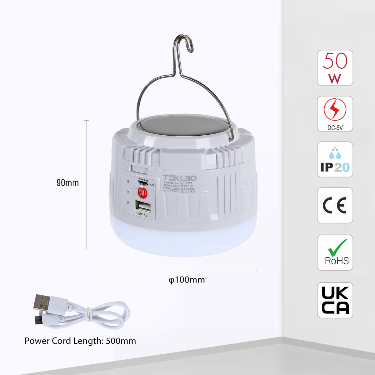 Lámpara de emergencia recargable solar, ideal para exteriores y decoración rústica; perfecta para camping y espacios al aire libre.