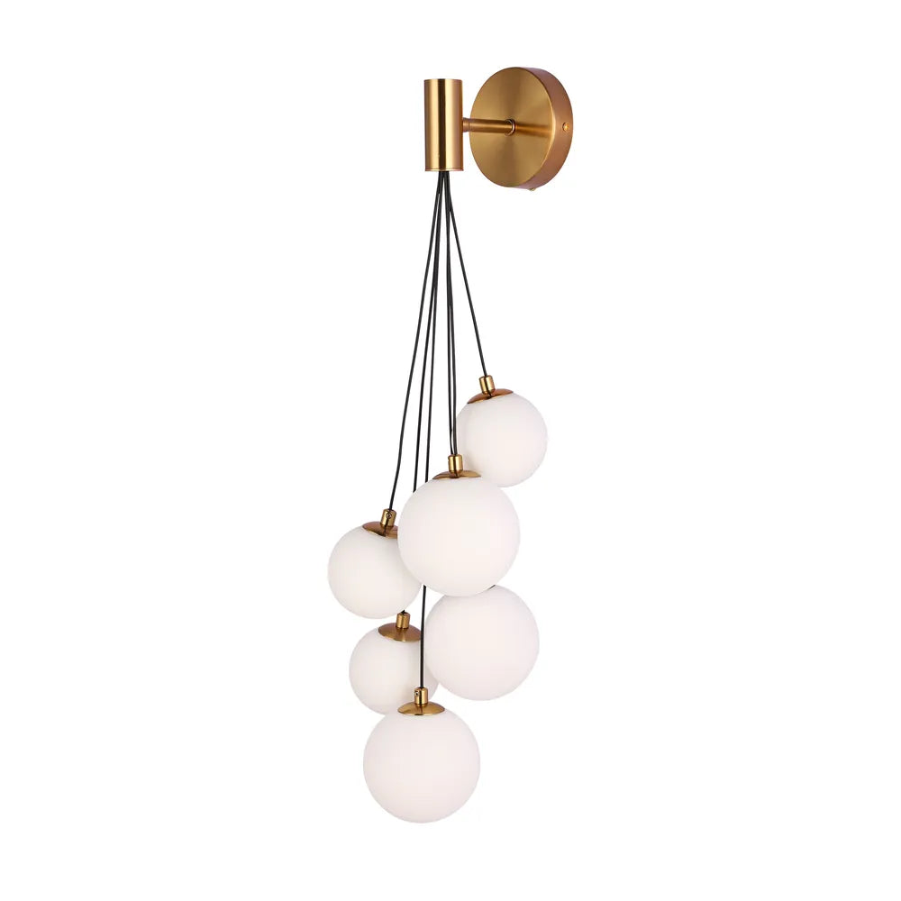 Wall Light TEKLED Bronze Wall Light 39307 Milky Glass 6xG9(TEKLED)-151-20054--151-20054