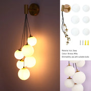 Details of the Bronze Wall Light 39307 Milky Glass 6xG9(TEKLED)-151-20054-151-20054