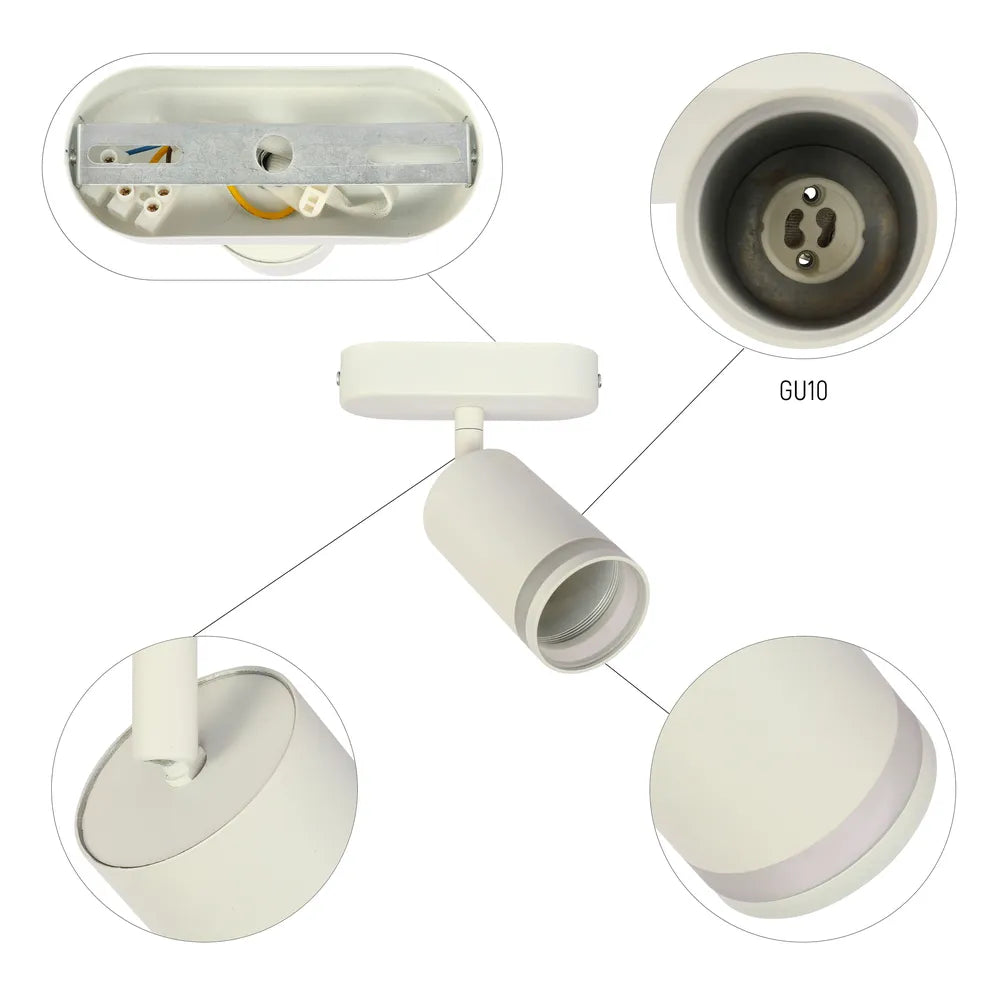 Toma cercana del Foco de Resplandor Circular GU10 Modelo 172-03031
